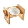 ACSUZ Elevated Angled Ceramic Cat Food and Water Bowl, Single Bowl, Size S view 1