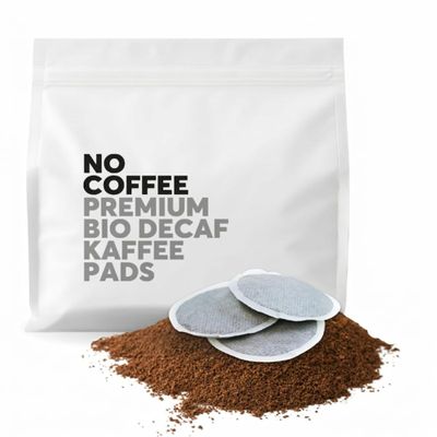 No Coffee Premium Organic Decaf Coffee | Water-Decaffeinated Coffee Beans | Caffeine-Free Ground Coffee | Decaf, 18 Pods (1 Pack)