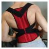 Medical Orthopedic Neck, Shoulder and Back Posture Corrector with Back Support, 2PP Fiber Strips (Red, Medium) (Red X) view 2