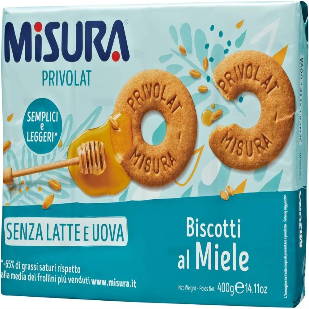 3x Misura Privolat Honey Cookies, No Milk or Eggs, 400 g