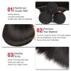 Brazilian Straight Human Hair Bundles with Closure, 3 Bundles, 8–36 in view 3