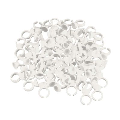 Beavorty 500-Piece Tattoo Ring Cups, Pigment Holders for Makeup and Tattoos, Transparent
