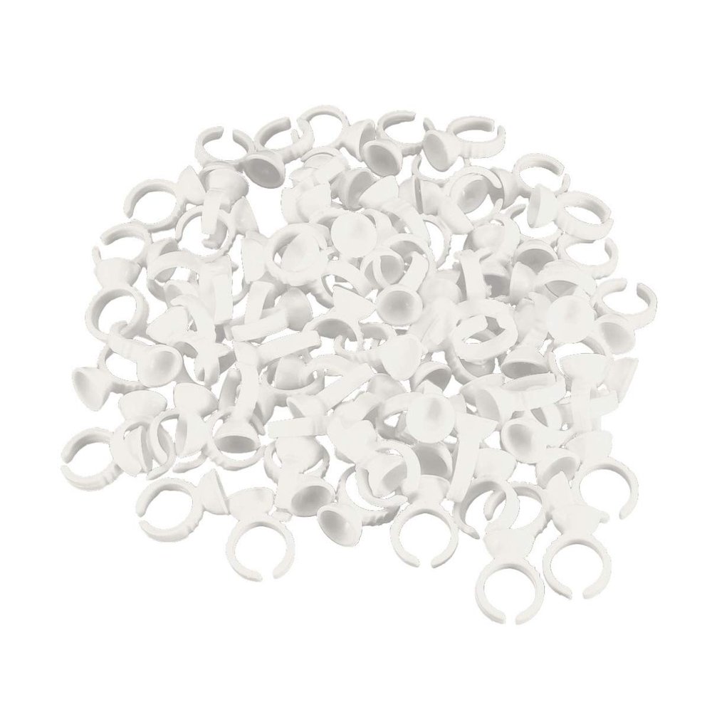 Beavorty 500-Piece Tattoo Ring Cups, Pigment Holders for Makeup and Tattoos, Transparent