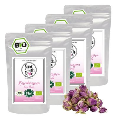 Azafran Organic Rose Bud Tea, Loose Whole Rose Blossoms, 500 g