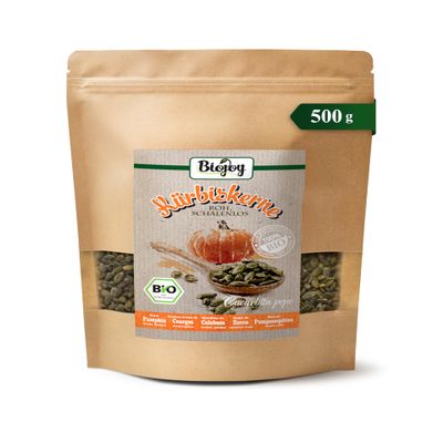 Biojoy Organic Pumpkin Seeds, Shelled, Raw and Unsalted, 500 g