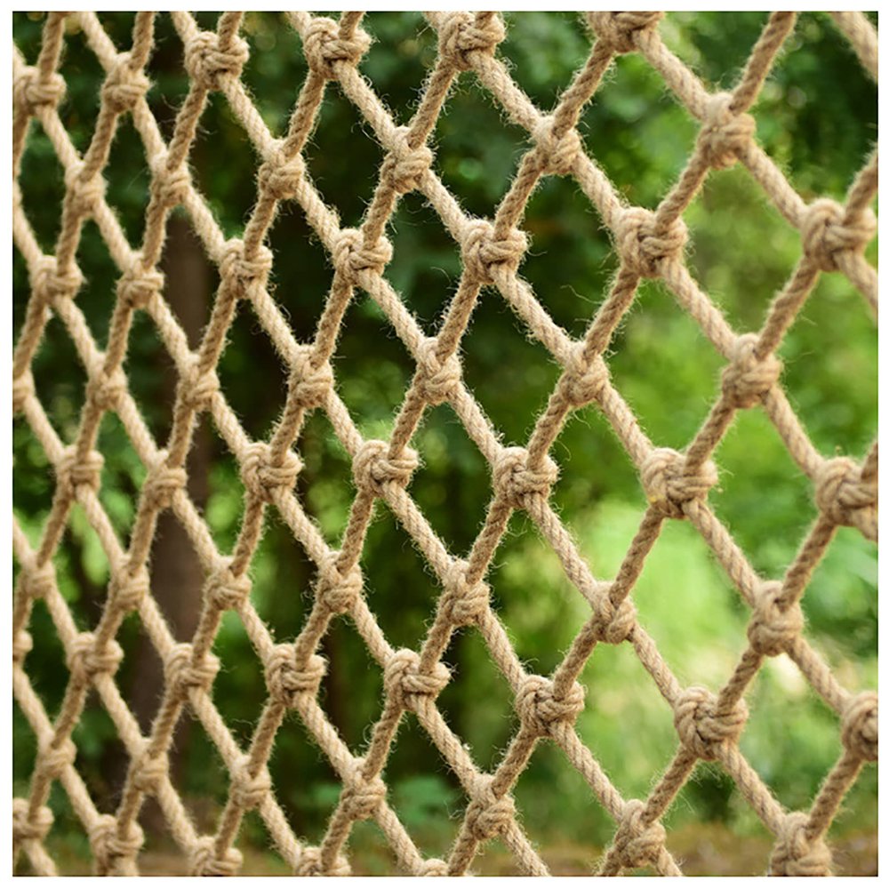 AMAKAA Handwoven Rope Safety Net, 10 cm Mesh, 6 mm Rope, Multiple Sizes (2 x 8 m)