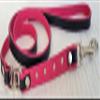 Bully French Bulldog Frenchie Dog Leash – 125 cm/16 mm, Genuine Leather, Black/Pink view 2