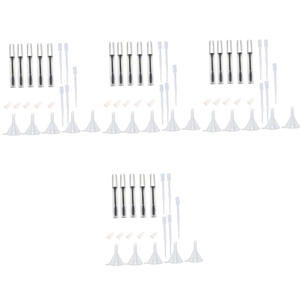 FOMIYES 20-Piece Empty Mascara Tube Set with Wands, Funnels and Pipettes