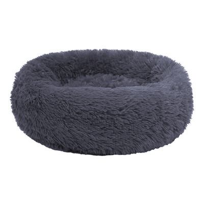 Calming Round Donut Dog Bed, 160 cm, Dark Gray