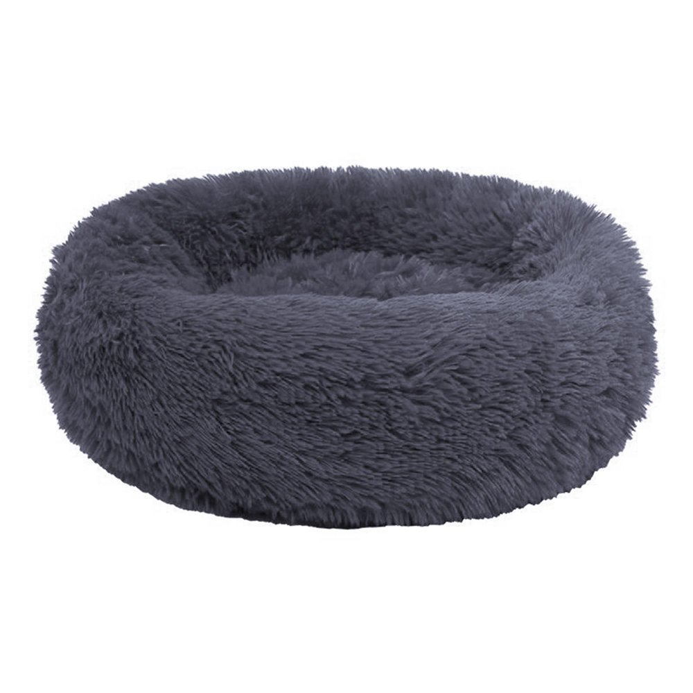 Calming Round Donut Dog Bed, 160 cm, Dark Gray