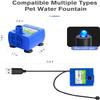 Zalati Cat Water Fountain Pump, Ultra-Quiet, USB, 6 ft Cord, LED Display, Blue view 3