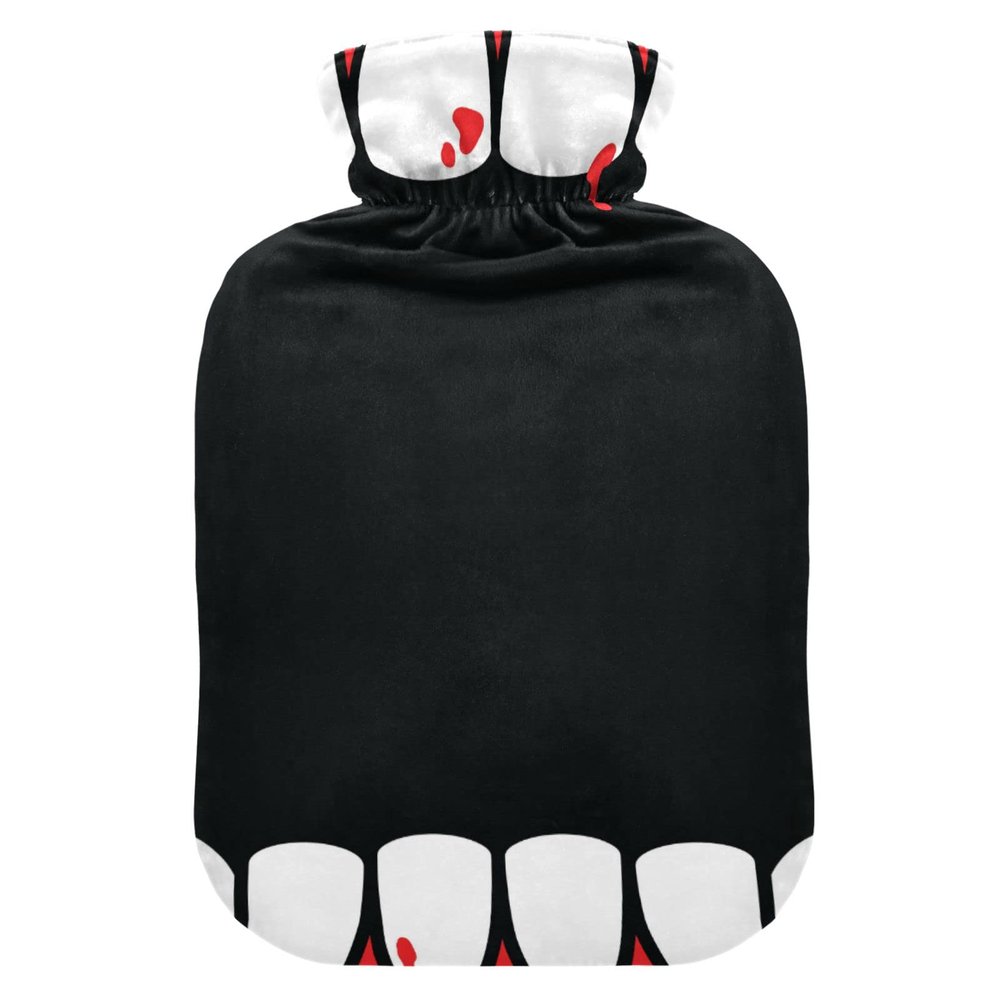 1 L Hot Water Bottle with Soft Velvet Cover