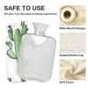 2 L Hot Water Bottle with Soft Velvet Cactus Flower Cover view 4