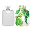 Hot Water Bottle with Soft Velvet Cover, Cactus Pattern, Fruits, Hot and Cold Compress, Body Warmer, 2 L view 2