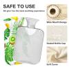 Hot Water Bottle with Soft Velvet Cover, Cactus Pattern, Fruits, Hot and Cold Compress, Body Warmer, 2 L view 4