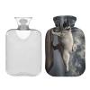 1 L Hot Water Bottle with Soft Velvet Pug Cover view 2