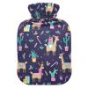 Hot Water Bottle with Soft Velvet Cover, Cute Style, 1 L view 1