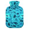 World Turtle Hot Water Bottle with Soft Velvet Cover, 2 L view 1