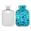 World Turtle Hot Water Bottle with Soft Velvet Cover, 2 L view 2