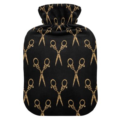 2 L Hot Water Bottle with Soft Velvet Cover