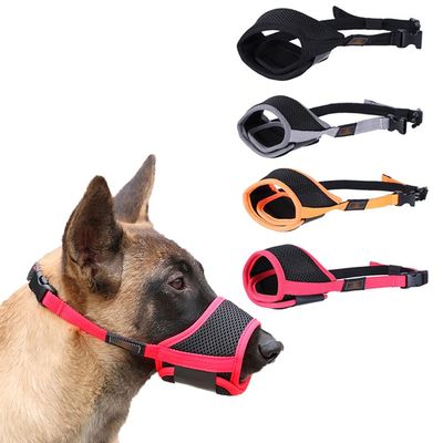 Dog Muzzle for Bite Prevention, Breathable Mesh and Durable Nylon with Adjustable Strap, Gray, XL