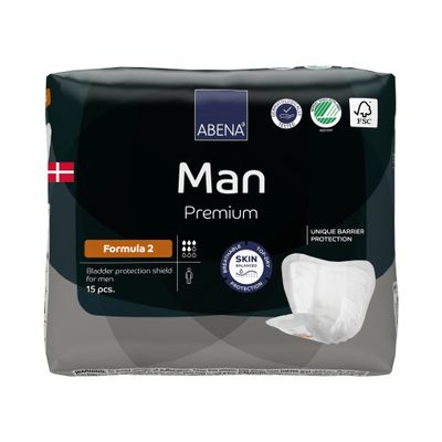 ABENA Man Formula 2 Premium Incontinence Pads for Men, 180 Count