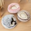 SEDOXX Donut Cave Cat Bed, Round Plush Pet Bed, 50 cm view 2