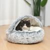 SEDOXX Donut Cave Cat Bed, Round Plush Pet Bed, 50 cm view 3