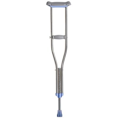 ZJIEX Height-Adjustable Underarm Crutches with Soft Grip, Lightweight Aluminum, for Adults and Children (132–152 cm)