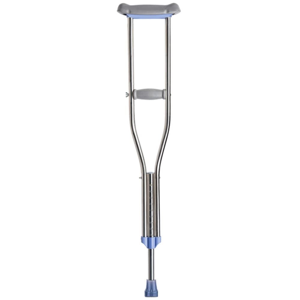 ZJIEX Height-Adjustable Underarm Crutches with Soft Grip, Lightweight Aluminum, for Adults and Children (132–152 cm)