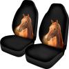 Kuiaobaty Brown Car Seat Covers, 2-Pack, Front Seats, 3D Horse Design view 1
