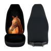 Kuiaobaty Brown Car Seat Covers, 2-Pack, Front Seats, 3D Horse Design view 3