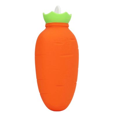Bnineteenteam Carrot-Shaped Silicone Hot Water Bottle, Hot/Cold Compress