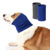 2 Dog Ear and Neck Protectors, Calming Pet Noise Dampeners, Comfortable and Anxiety-Reducing, Winter Dog Headwear (S, Blue, Gray) view 1