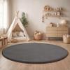 Paco Home Kids' Room Rug, Round, 200 cm, Gray view 1