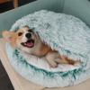 Pet Tent Cat Bed, Plush Donut Bed with Non-Slip Base view 4