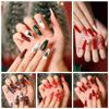Christmas Press-On Nails with Elk, Tree, Gingerbread, Snowflake and Santa Designs view 3