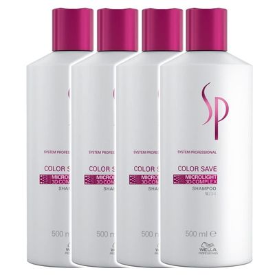4-Pack Wella Professionals SP Color Save Shampoo 500 ml
