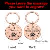 Personalized Round Dog ID Tag, Rose Gold, 30 x 30 mm view 3