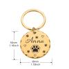 Personalized Round Dog ID Tag, Rose Gold, 30 x 30 mm view 4