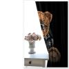 BOVZOX Curtains, 2 Panels, 140 W x 175 H cm, Blackout, Yellow Animal Print view 3