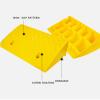 MFFIRE Portable Curb Ramp for Cars and Wheelchairs, 1-Piece Curb Ramp with Textured Surface, for Curbs, Garages, Loading Areas or Driveways, Yellow, 50 x 27 x 11 cm view 2