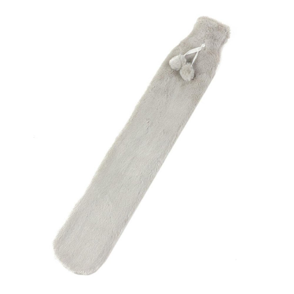 CTLH20 2L Extra-Long Rubber Hot Water Bottle with Removable Faux-Fur Cover