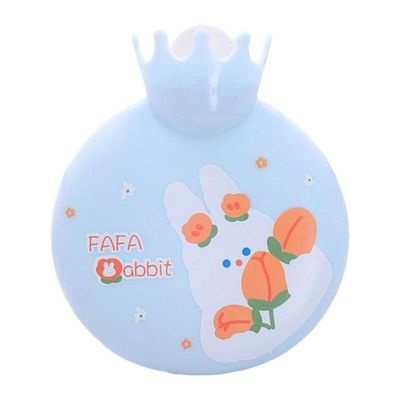 Portable Water-Filled Hot Water Bottle with Leak-Proof Screw Cap, Cute Hot and Cold Water Bottle, C-Blue, France