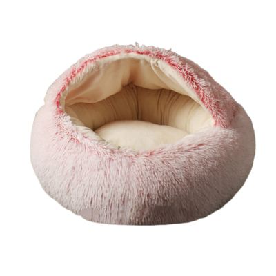 Plush Donut Pet Bed for Small and Medium Dogs and Indoor Cats