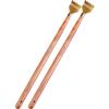 Wooden Back Scratcher with Long Handle, Rosewood and Natural Horn Head, Red-Brown, 2-Pack, 40 × 3.5 cm view 1