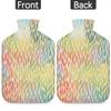 2 L Hot Water Bottle with Cover, Colorful Leaves view 4