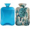 2 L Hot Water Bottle with Cover, Vintage Sea Turtle view 1