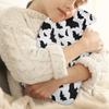 2 L Hot Water Bottle with Cover, Black Bat Pattern view 2