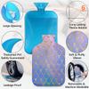 2 L Hot Water Bottle with Cover, Ocean Mermaid Scales view 3